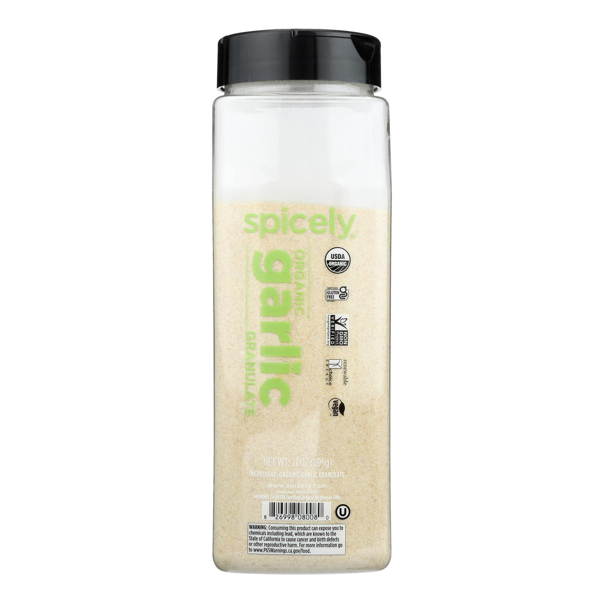 Spicely Organics Organic Garlic Granules - 21 Oz Two-Pack - Cozy Farm