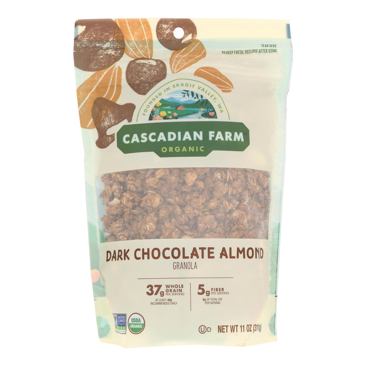Cascadian Farm Organic Dark Chocolate Almond Granola - Pack of 4 (11 Oz Each) - Cozy Farm
