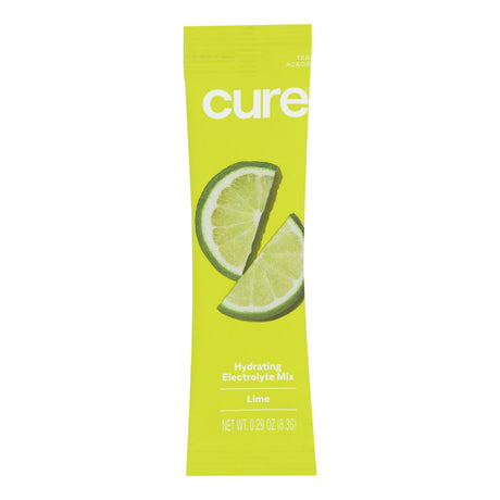 Cure Hydration Electrolyte Drink Mix, Lime - 0.29 Ounces, Case of 8 - Cozy Farm 