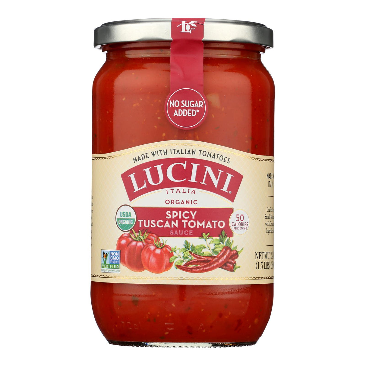 Lucini Italia Organic Spicy Tuscan Pasta Sauce - 24 Fl. Oz. - Cozy Farm
