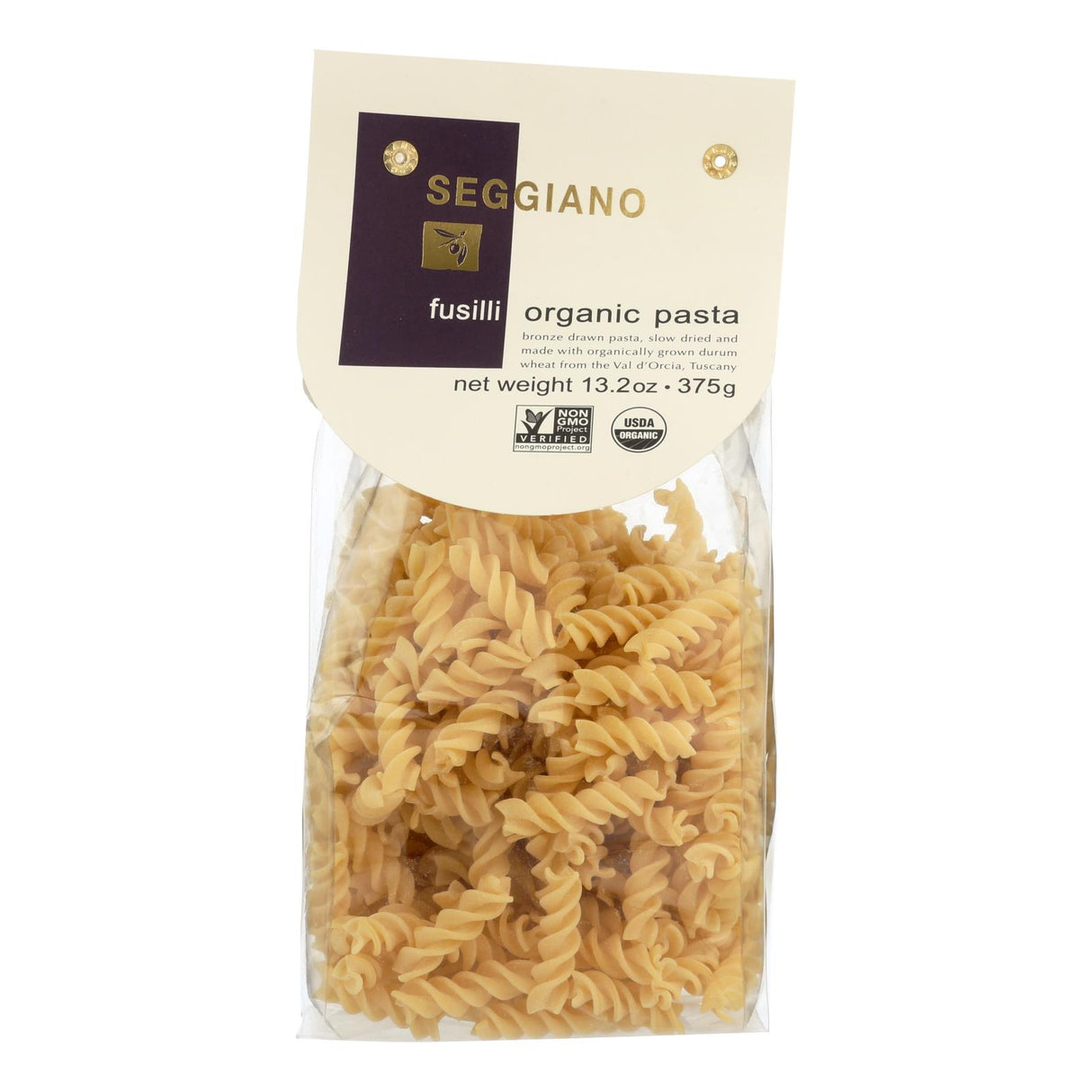 Seggiano Organic Fusilli Pasta - Premium Quality - Pack of 6 - 13.2 Oz Each - Cozy Farm