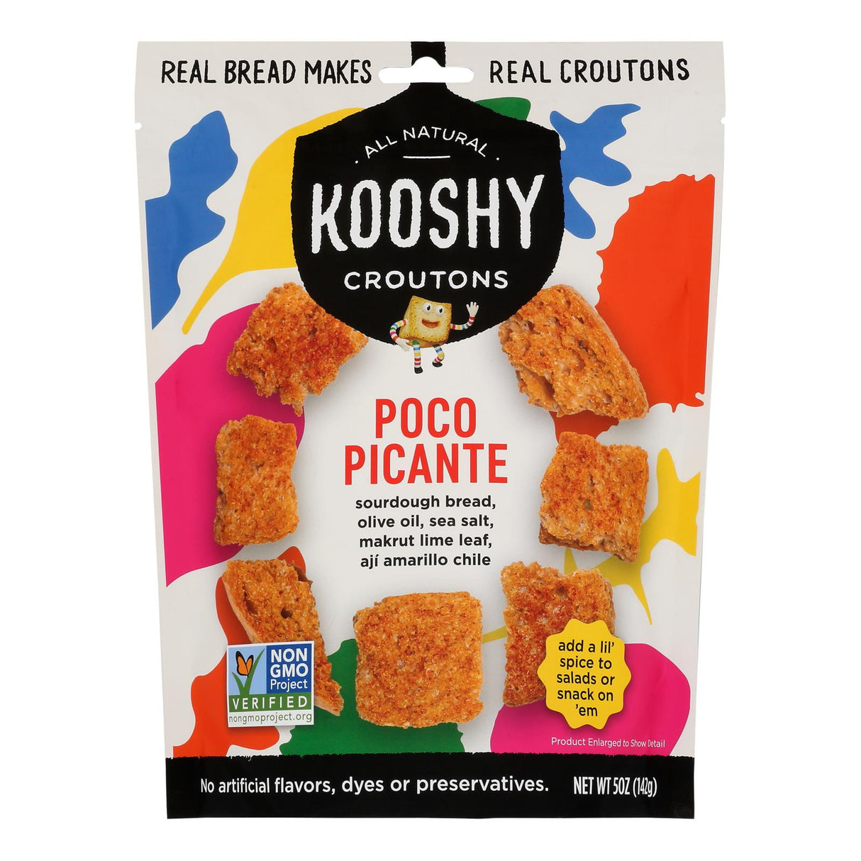 Kooshy Croutons Poco Picante - 5 oz. (Case of 6) - Cozy Farm