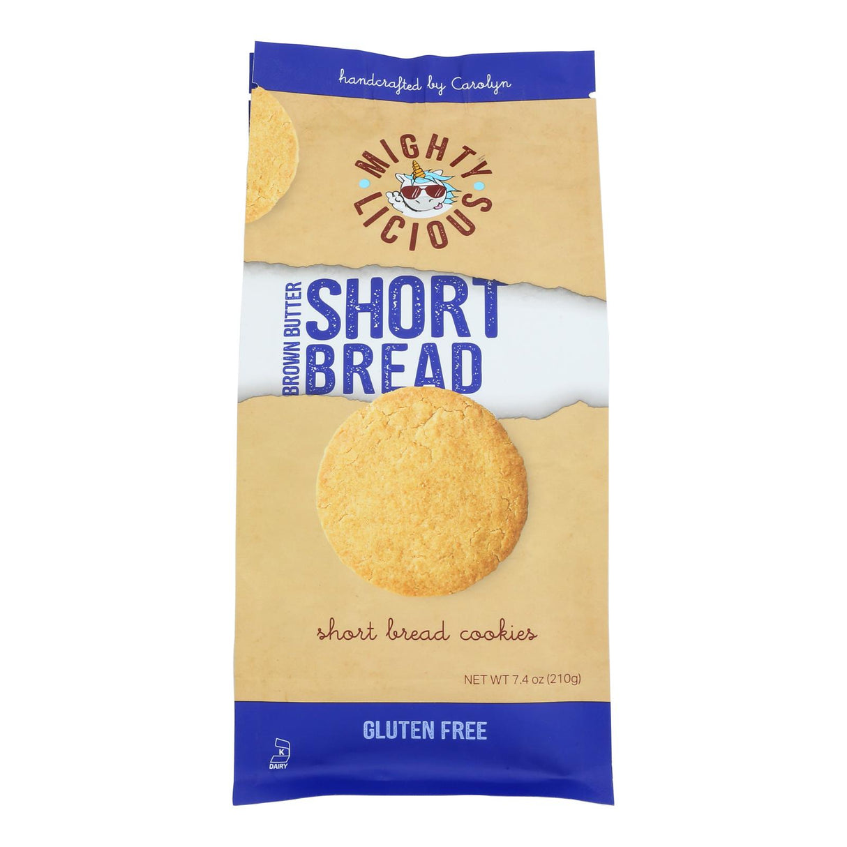 Mighty Monkey Brown Butter Shortbread Cookies, Case of 6 - 7.4 Ounce Packets - Cozy Farm