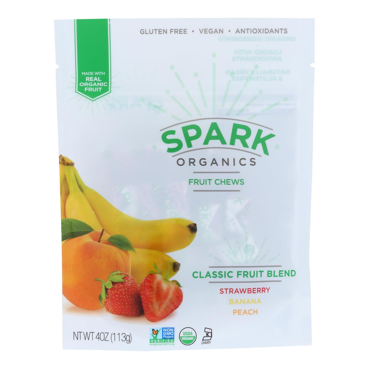 Spark Organics Fruit Chews Classic Blend, 16 Pack - 4oz Each - Cozy Farm