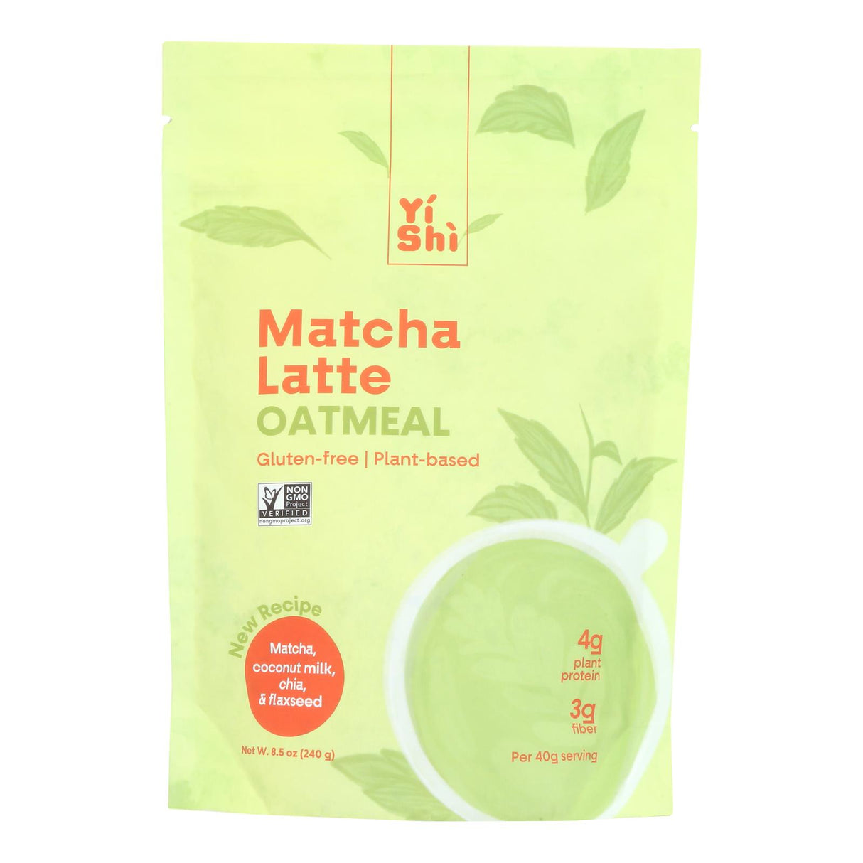 Yishi Oatmeal Matcha Latte, 8.5 Ounce, Case of 5 - Cozy Farm