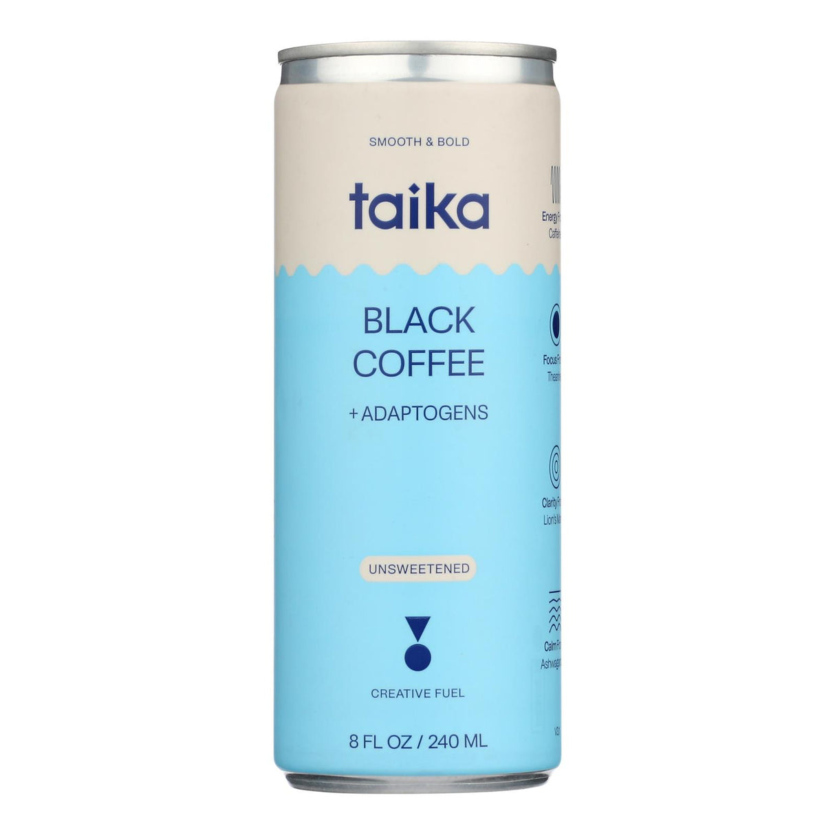 Taika Black Coffee with Adaptogens - 8 Fl Oz - 12 Pack - Cozy Farm
