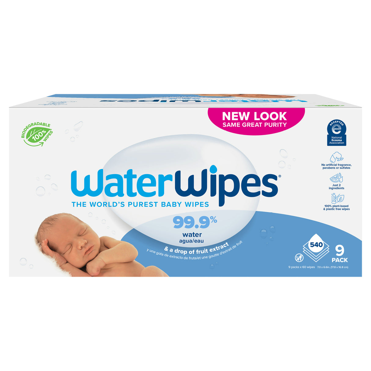 WaterWipes Original Unscented Water-Based Baby Wipes - 540 Count - Cozy Farm