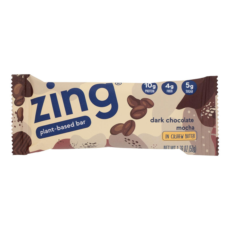 Zing Bar Dark Chocolate Mocha - Case of 12 - 1.76 Ounce Bars - by Zing! - Cozy Farm 