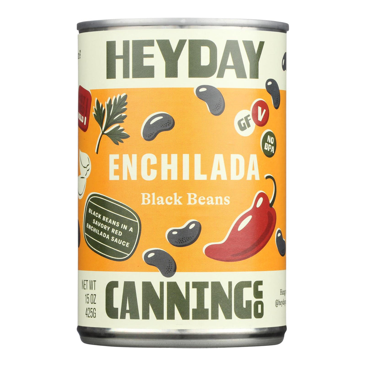 Heyday Canning Company Black Enchilada Mild Beans - 15 oz, Case of 6 - Cozy Farm