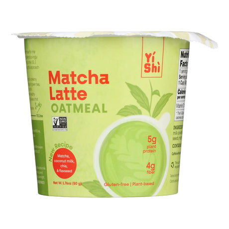Yishi Oatmeal Cup Matcha Latte with Rich Flavor - Pack of 6 - 1.76 oz Cups - Cozy Farm 