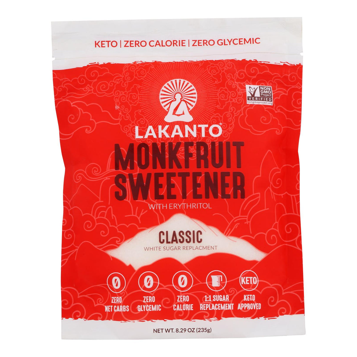 Lakanto Monkfruit Sweetener, Classic, Sugar-Free, 8.29 Ounces, Case of 10 - Cozy Farm