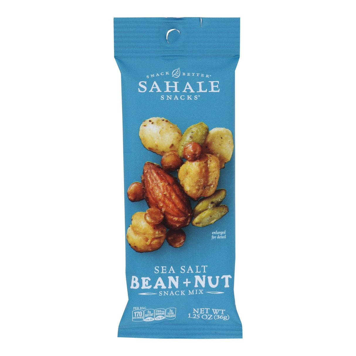 Sahale Snacks Sea Salt Bean Nut Mix - 1.25 Ounce, Pack of 18 - Cozy Farm