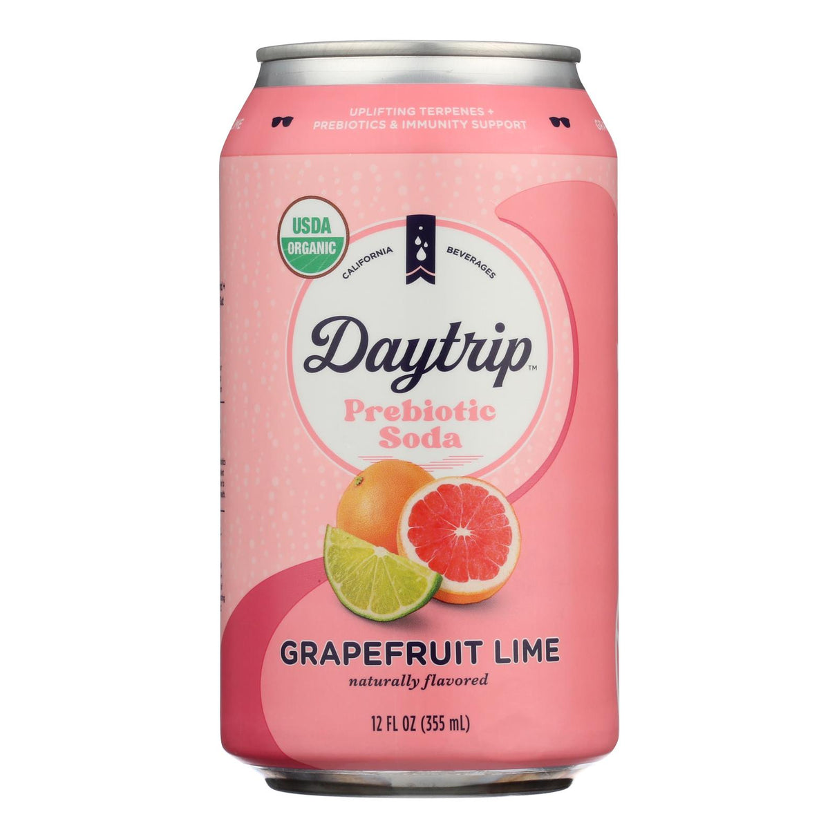 Daytrip Beverages Sparkling Dairy Alternative Organic Grapefruit Lime Prebiotic - 12-Pack - Cozy Farm