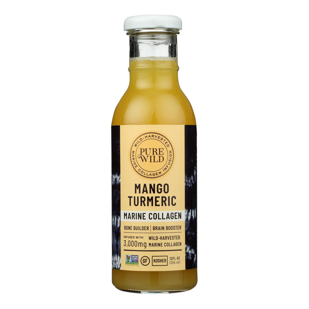 Purewild Marine Collagen Mango Turmeric Case - 12 Fl Oz (Pack of 12) - Cozy Farm