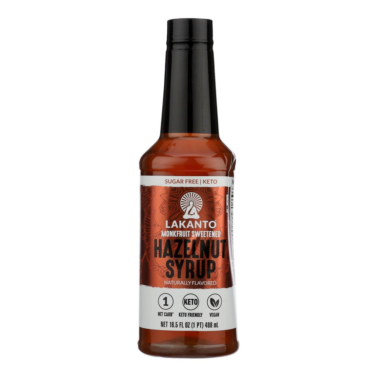 Lakanto Hazelnut-Flavored Sugar-Free Simple Syrup, 16.5 Fl. Oz. (Pack of 8) - Cozy Farm