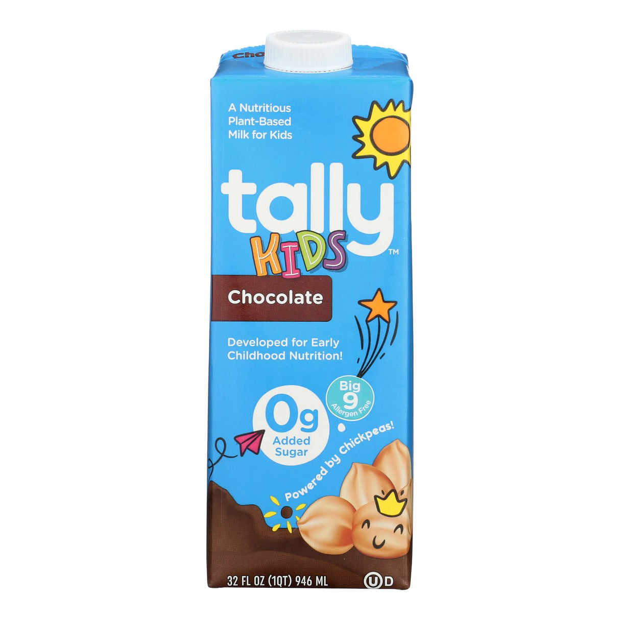 Tally Milk Substitute Chickpea Chocolate - 32 Fl. Oz. - Case of 6 - Cozy Farm