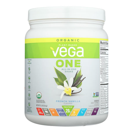 Vega Shake Mix Organic French Vanilla - 12.2 Ounces - 1 Each - Cozy Farm 
