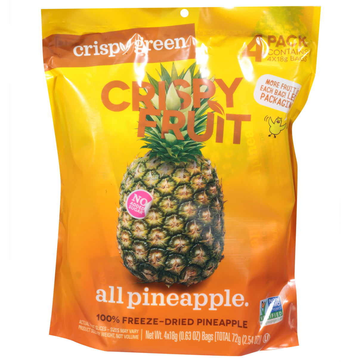 Crispy Green Crispy Pineapple Slices - 4 Packs of 8 - 2.54 Ounces - Cozy Farm