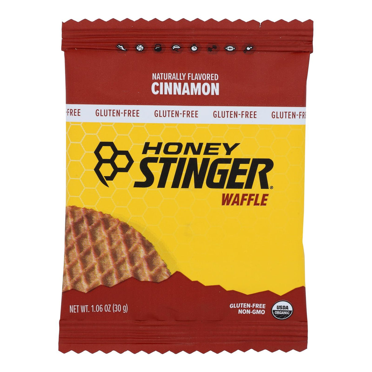 Honey Stinger Organic Gluten-Free Cinnamon Waffle, 1.06 oz (Pack of 12) - Cozy Farm