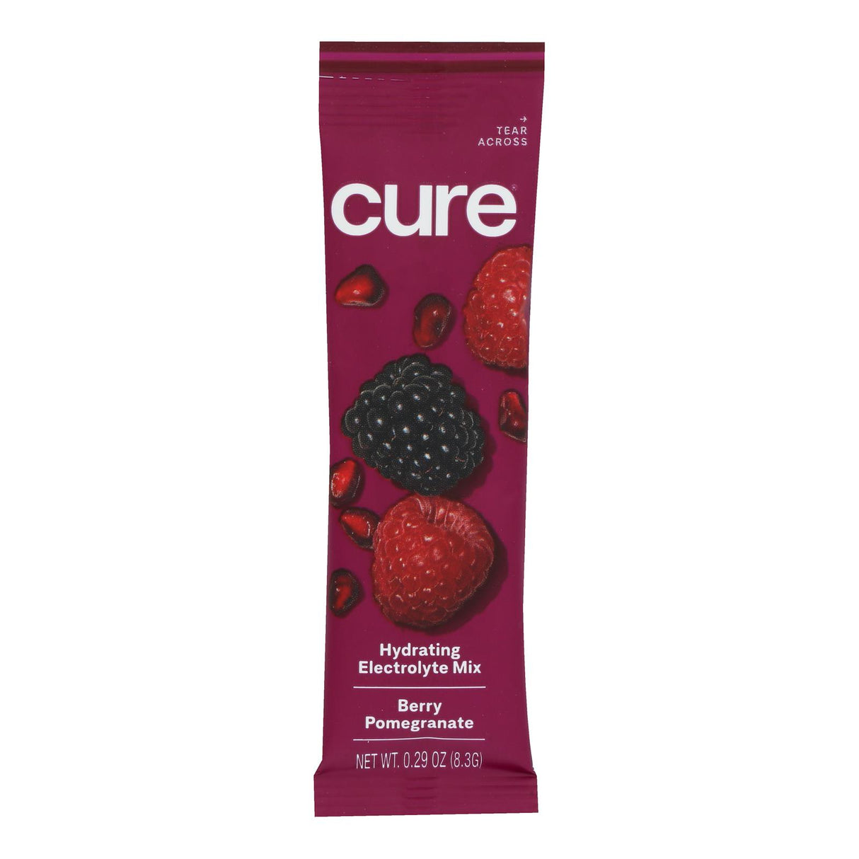 Cure Hydration Berry Pomegranate Hydration Drink Mix - 8 Pack - 0.29 Oz - Cozy Farm