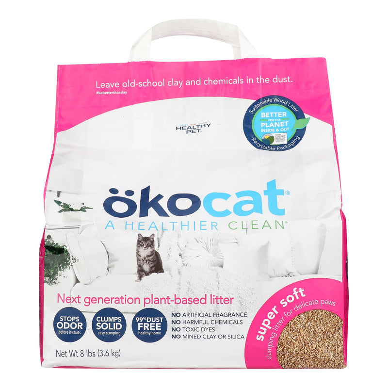 Okocat Soft Clumping Wood Scent Cat Litter, 8 lbs - Cozy Farm 