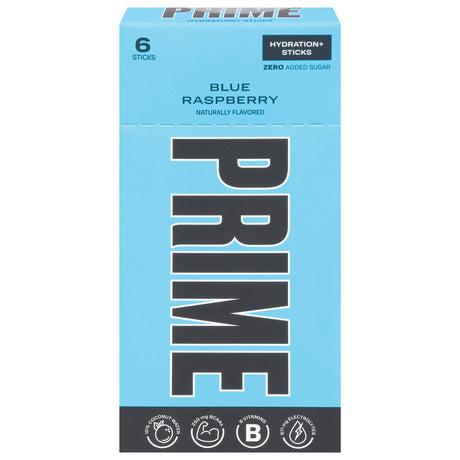 Prime Hydration Electrolyte Stick Blue Raspberry 6 Sticks, 0.9° - Cozy Farm 