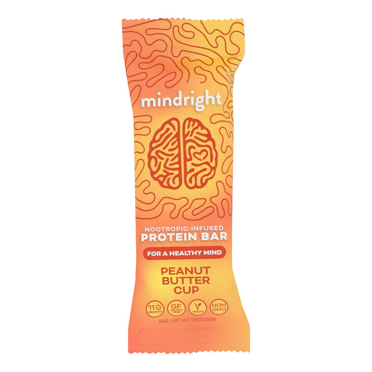 Mindright Bar Peanut Butter Cup - 1.76 oz (Pack of 12) - Cozy Farm