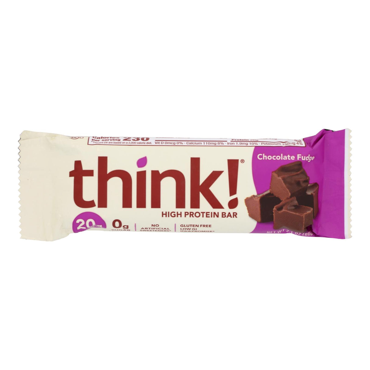 Think Products Thin Bar - Chocolate Fudge - 2.1 Oz - Cozy Farm