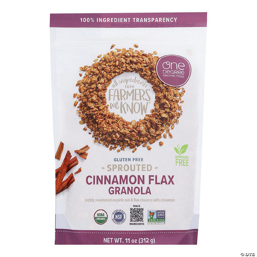 One Degree Organic Foods - Granola, 10 oz (Pack of 6) - Gluten-Free Breakfast