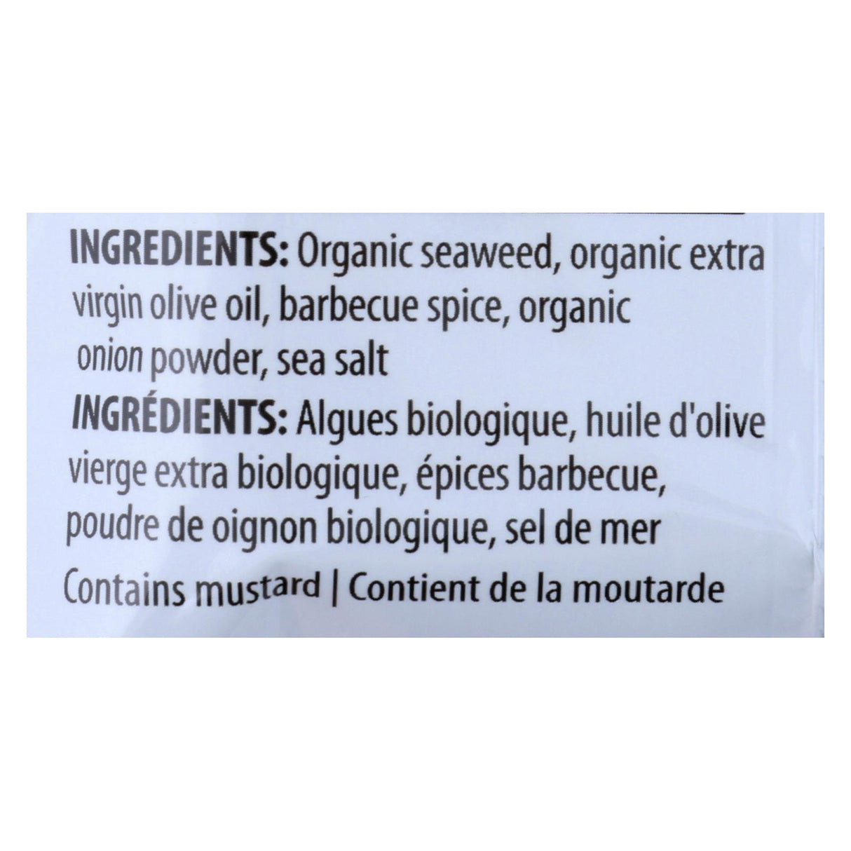 Seasnax Organic BBQ Seaweed Snax (Case of 12 - 0.36 oz) - Cozy Farm