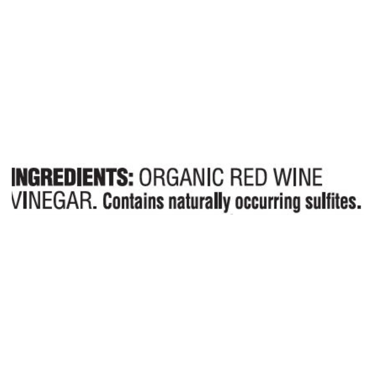 Mediterranean Organic Red Wine Vinegar - 6 - 8.45 Fl Oz - Cozy Farm
