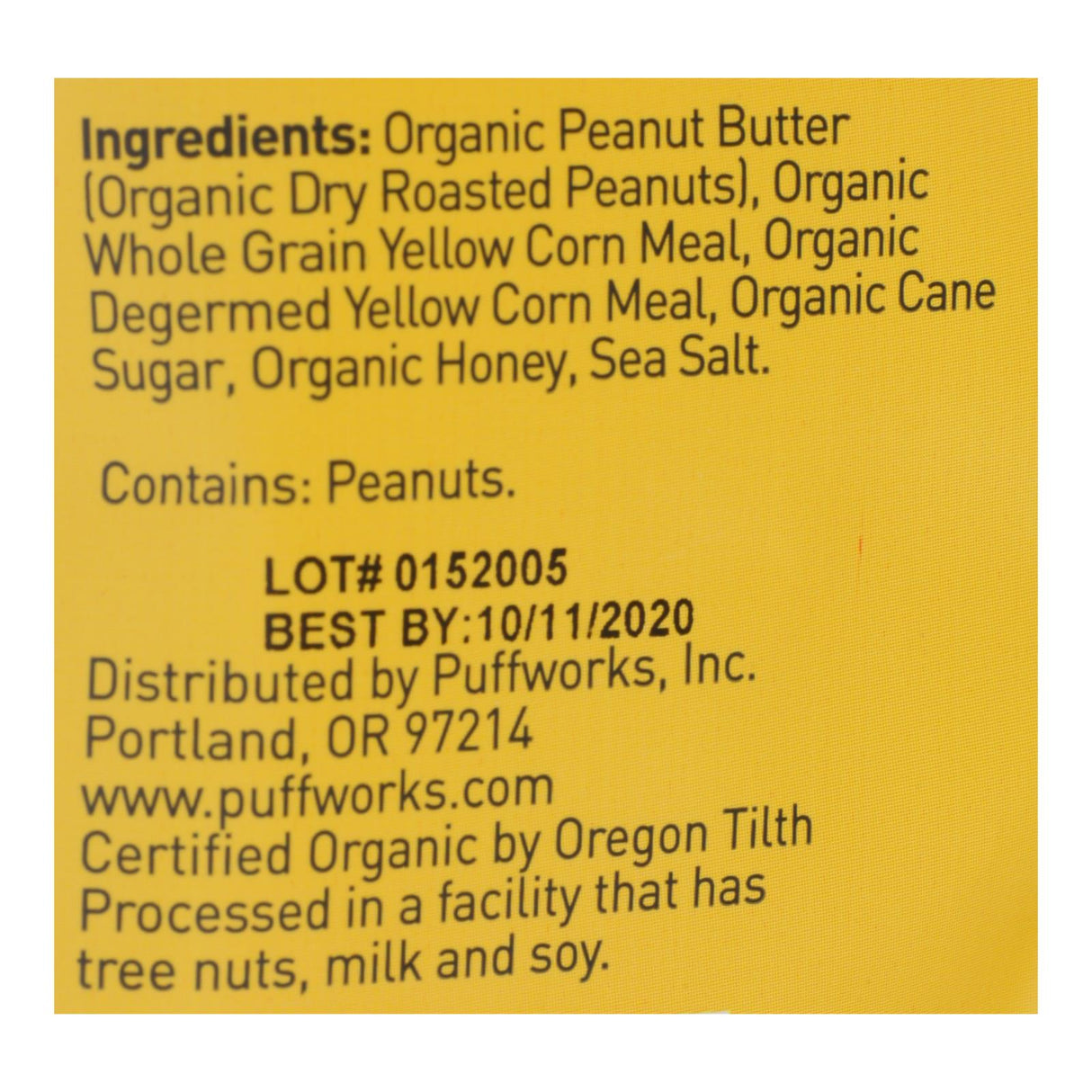 Puffworks Honey Peanut Butter Gluten-Free (8 Pack of 3.5 Oz) - Cozy Farm