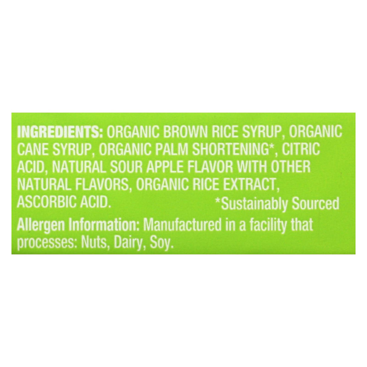 Torie & Howard Chewy Fruities Organic Candy Chws, Sour Apple - 2.1 Oz (Pack of 18) - Cozy Farm