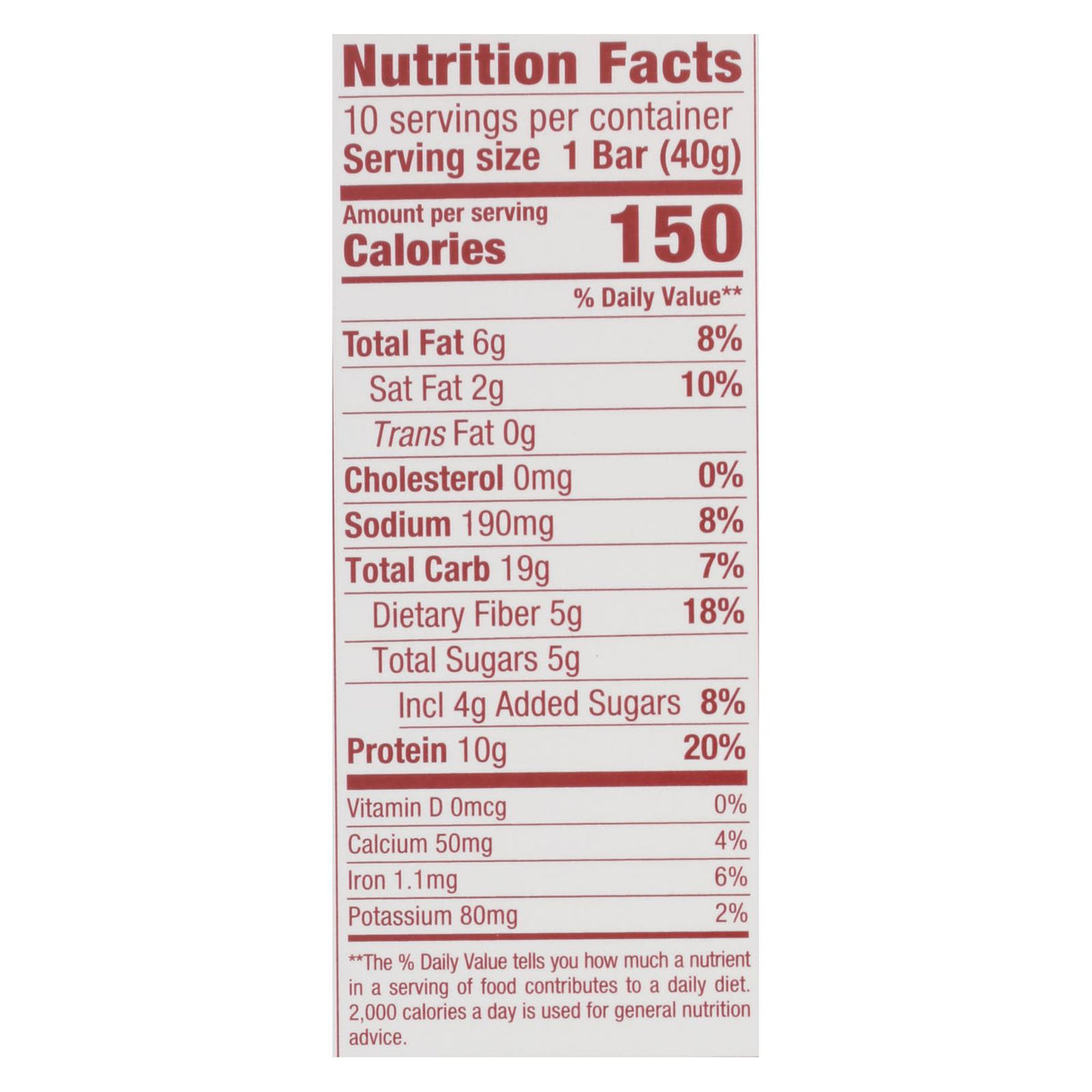 ThinkThin High Protein, Fiber, & Omega 3 Bar - 1.41 Oz (Pack of 10) - Cozy Farm