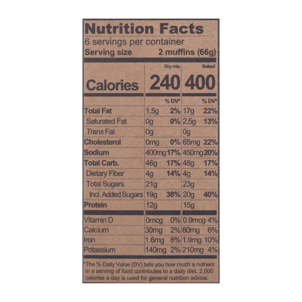 Kodiak Cakes Power Cakes Protein Muffin Mix - 14 Oz, Pack of 6 - Cozy Farm