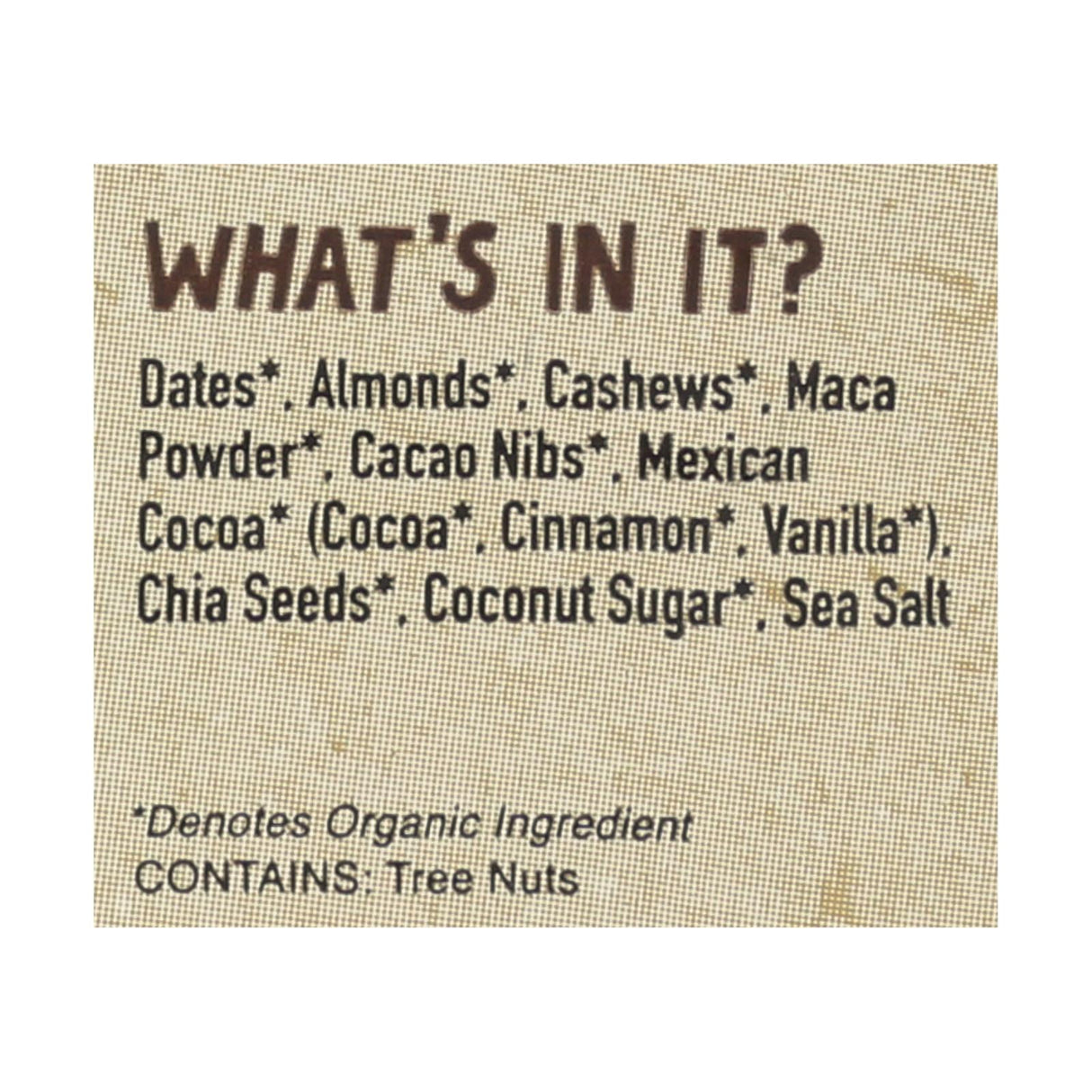 Bearded Brothers - Energy Bar - Mega Maca Chocolate - Case Of 12 - 1.52 Oz. - Cozy Farm