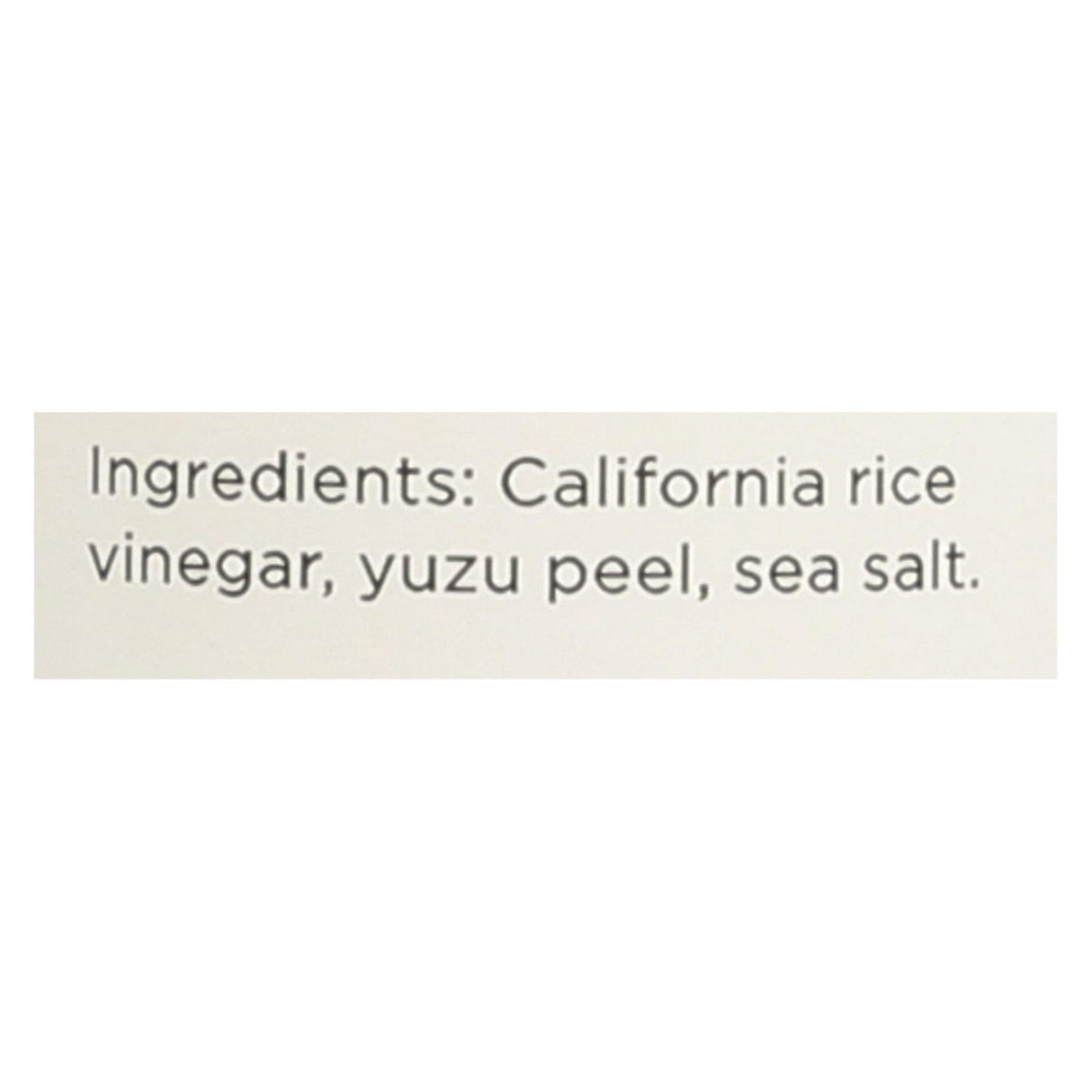 California Yuzu Rice Vinegar by O Olive Oil - Case of 6 - 10.1 fl. oz. - Cozy Farm