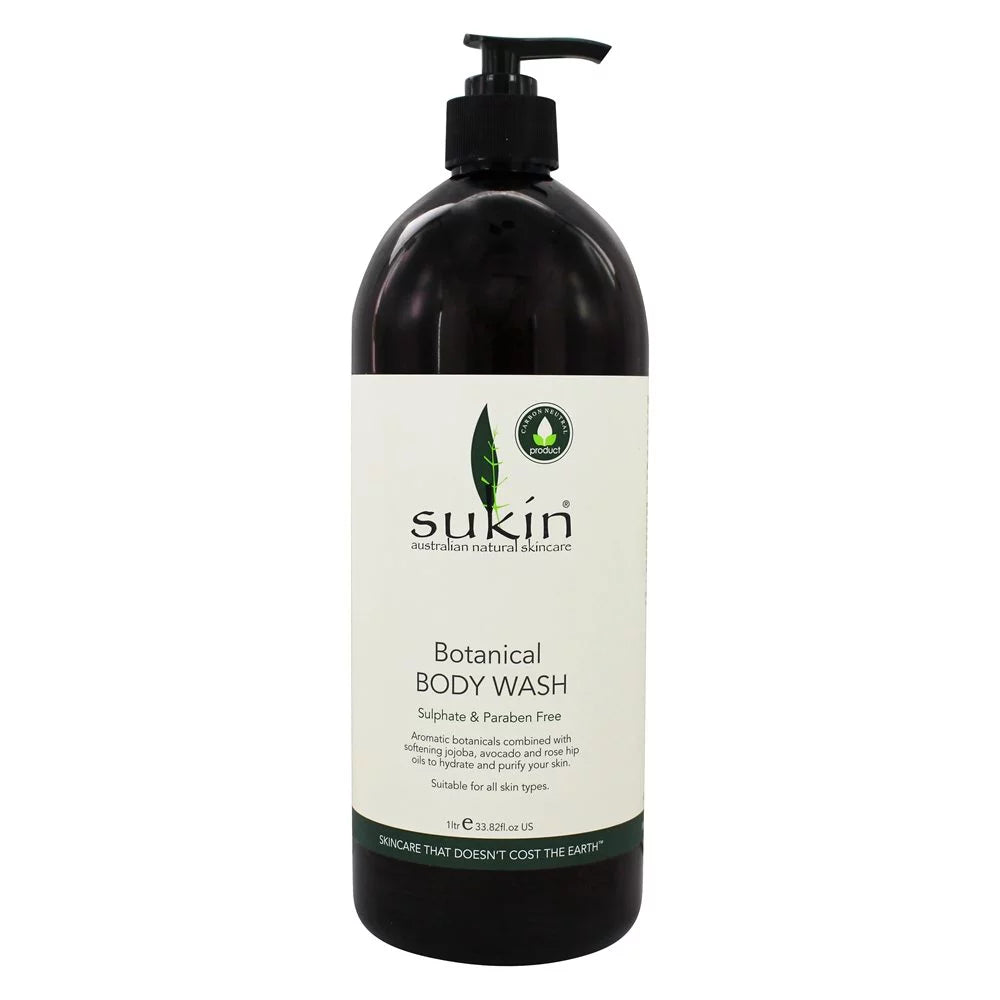 Sukin Botanical Body Wash, Nourishing & Refreshing, 33.82 Fl Oz - Cozy Farm