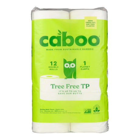 Caboo Bath Tissue: Soft & Gentle Tissue with Aloe, Case of 6, 12 Packs - Cozy Farm 