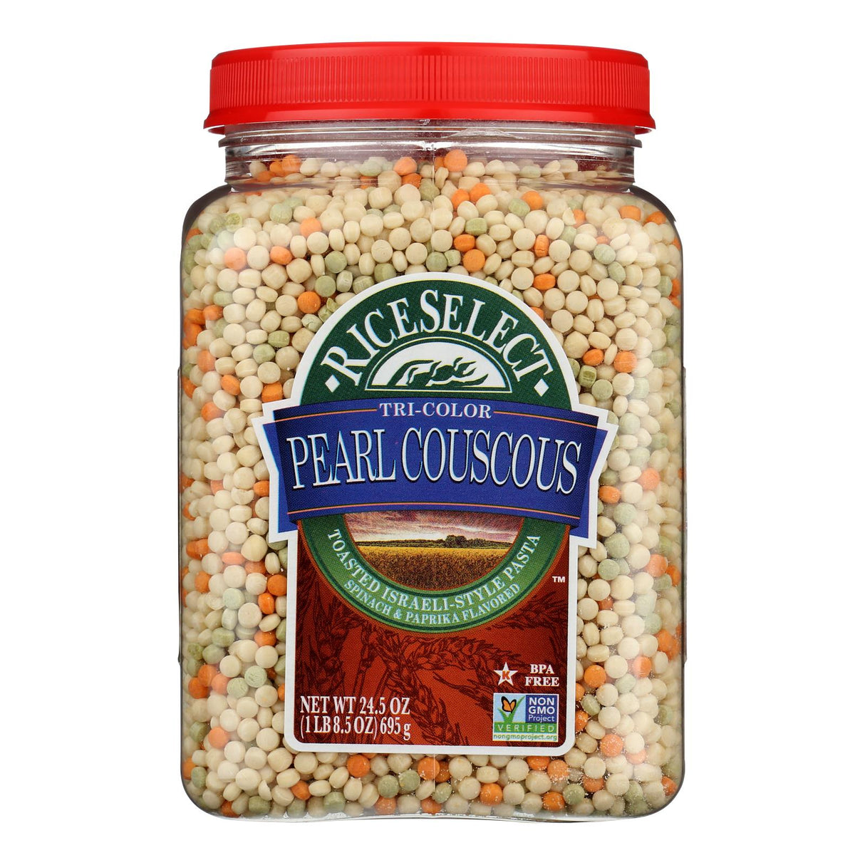 Rice Select Pearl Tri-Color Couscous, 24.5 Oz (Case of 4) - Cozy Farm