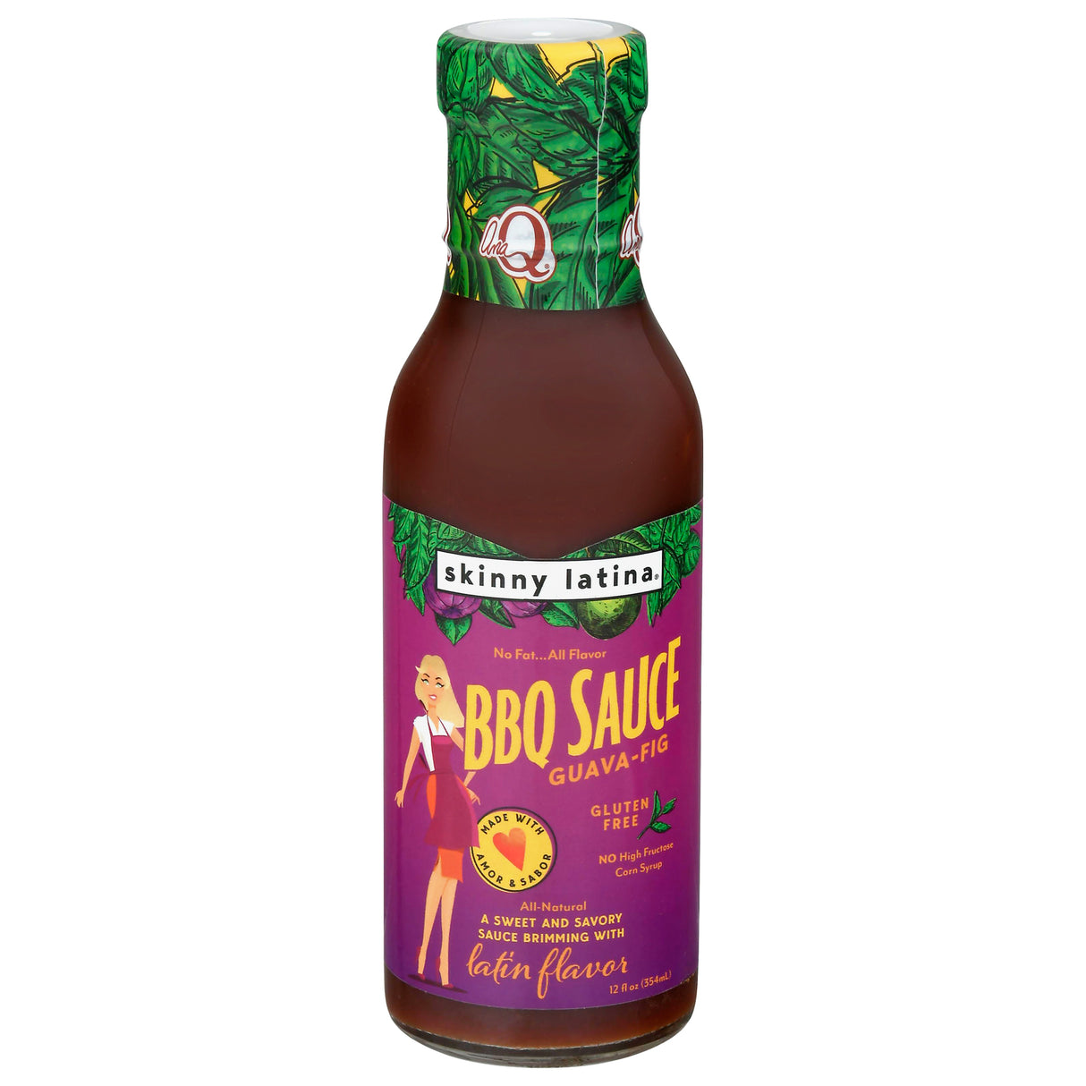 Skinny Latina - Premium Guava Fig BBQ Sauce - 12 Oz. Bottles (Case of 6) - Cozy Farm