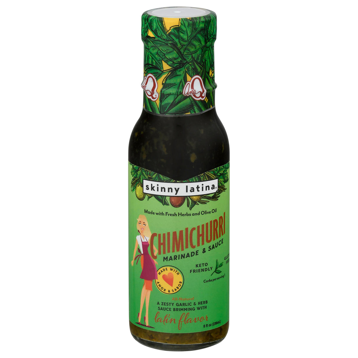 Skinny Latina Chimichurri Marinade Sauce, 6 - 8 oz Bottles - Cozy Farm