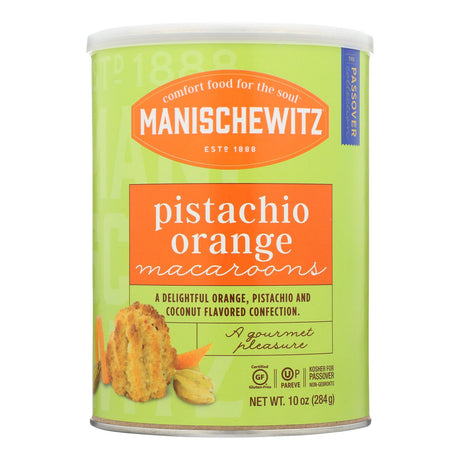 Manischewitz Macaroons, Pistachio Orange, Kosher for Passover, 10 Oz, Case of 12 - Cozy Farm 