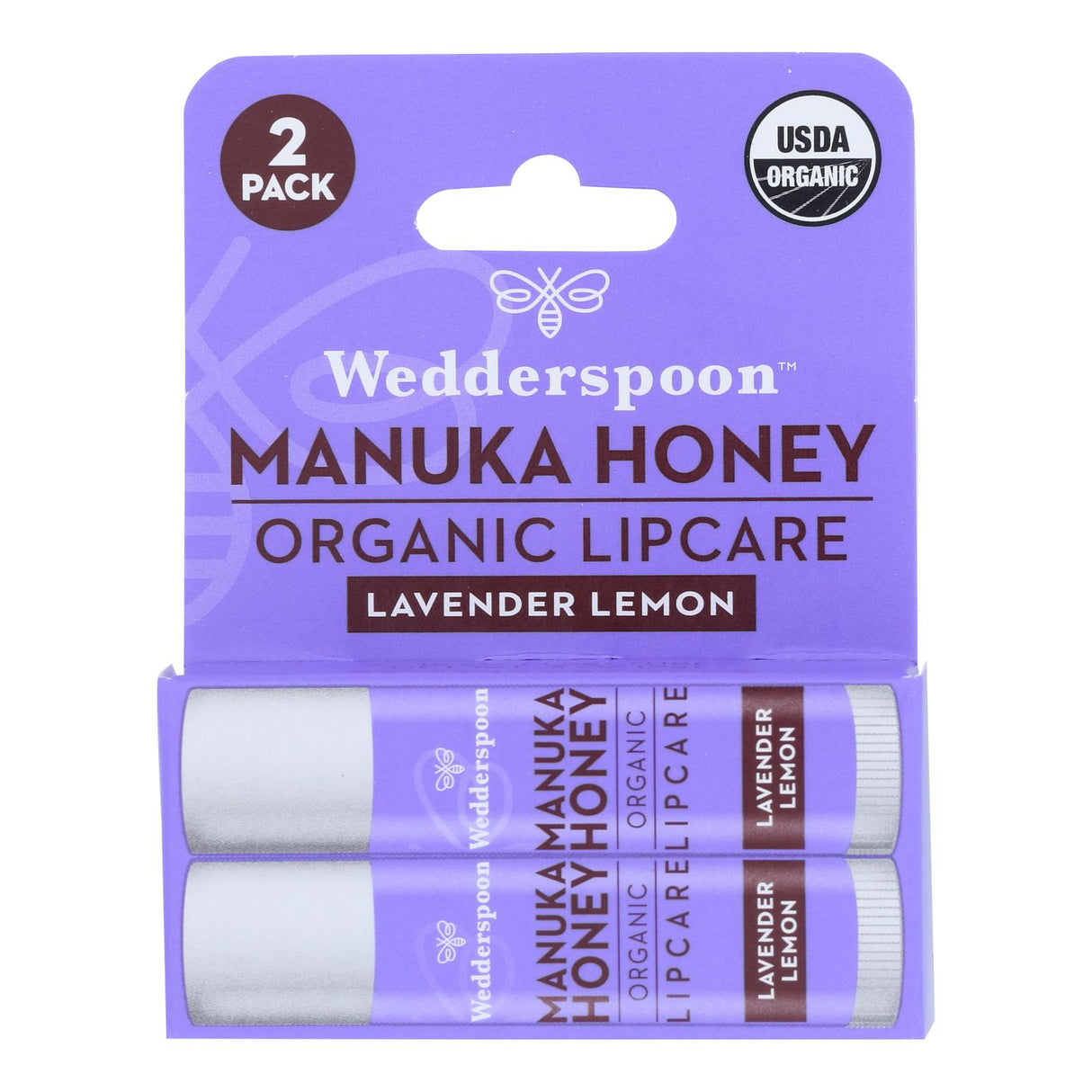 Wedderspoon - Lip Balm Mnka Lavender Lemon - 1 Each 2-.15 Oz - Cozy Farm