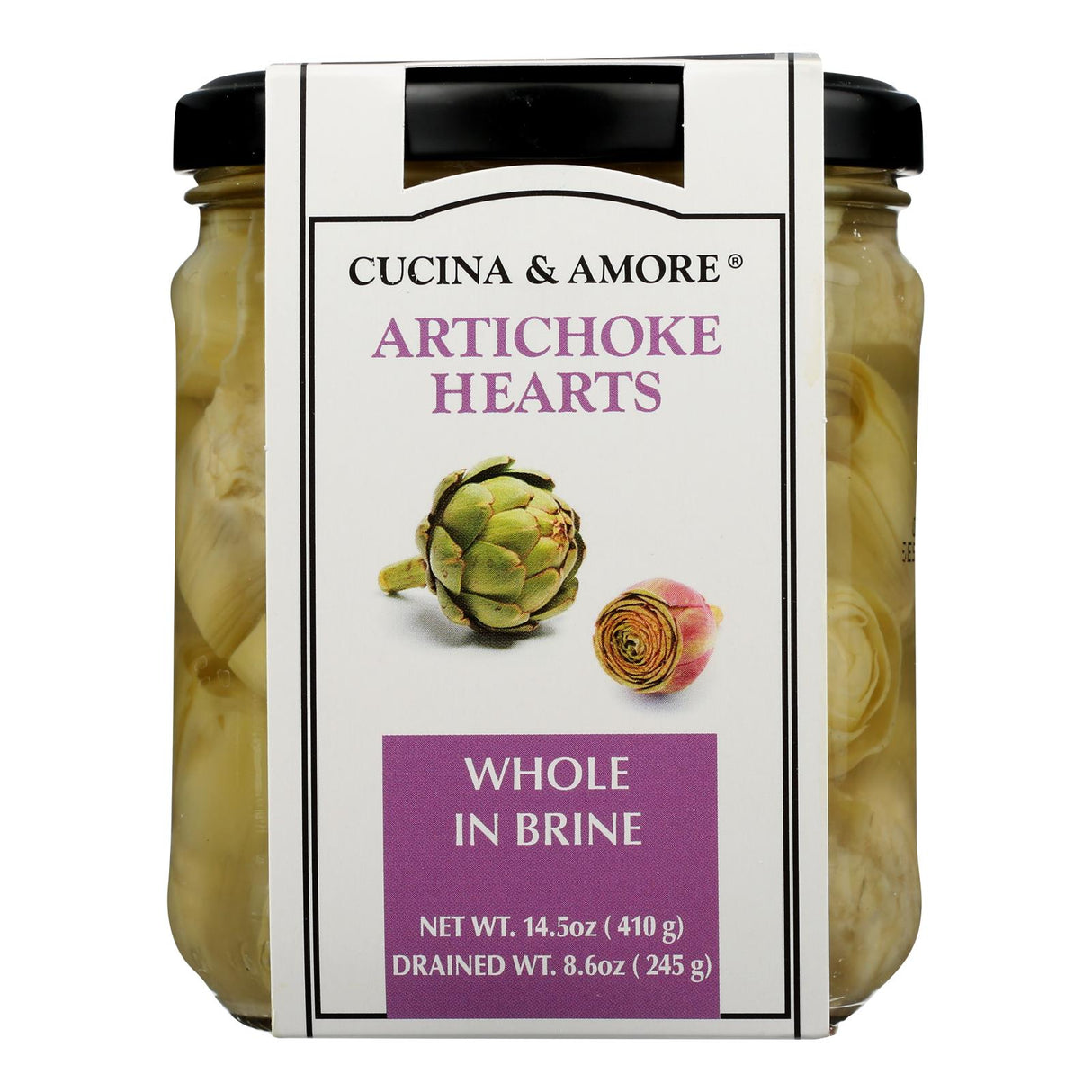 Cucina & Amore Whole Artichokes in Brine, 6 - 14.5 Oz Cans - Cozy Farm