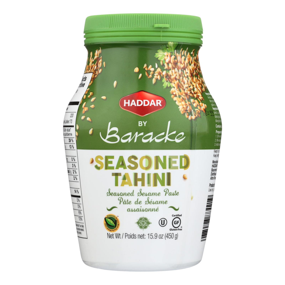 Haddar Temperature-Controlled Tahini Seasoned, 15.9 Oz, Case of 12 - Cozy Farm