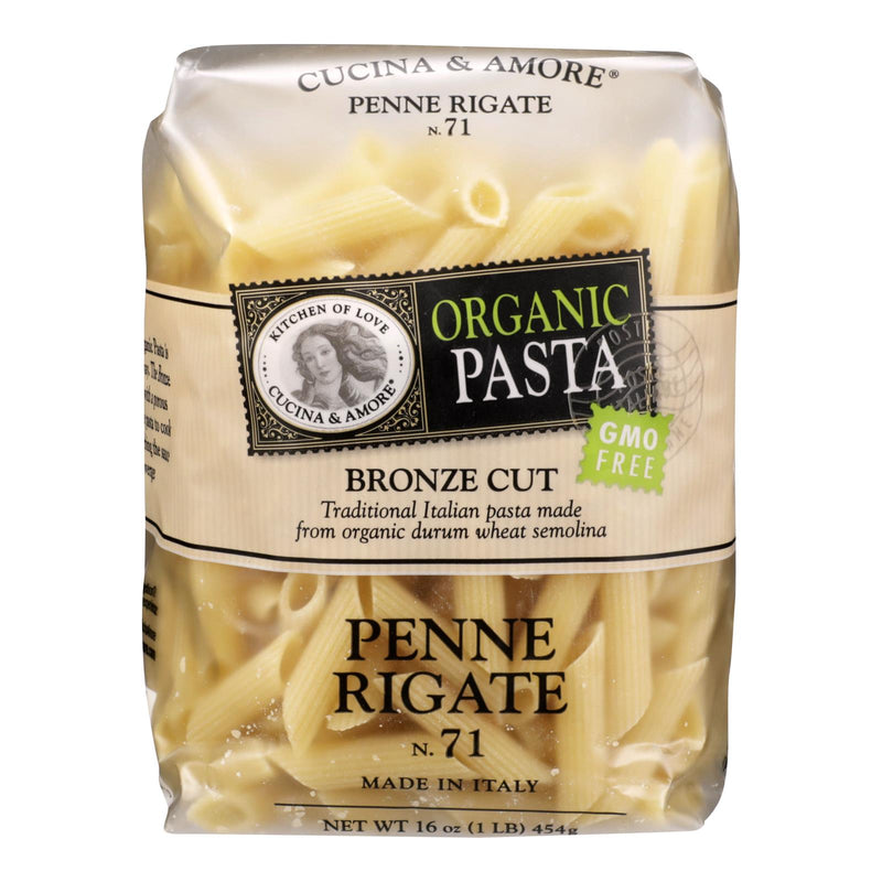 Cucina And Amore Organic Penne Rigate Pasta, Case of 12 - 16 oz - Cozy Farm 