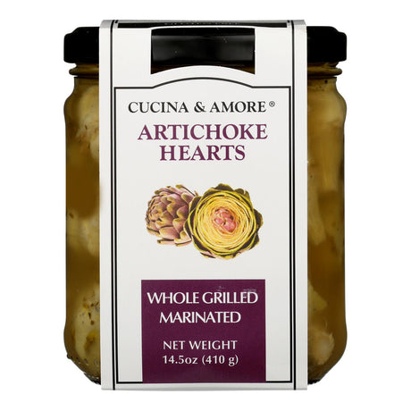 Cucina & Amore Whole Marinated Artichokes, 14.5 Oz (Pack of 6) - Cozy Farm 