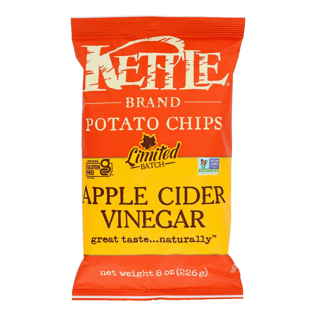 Kettle Brand Apple Cider Vinegar Potato Chips, 8 Oz (Pack of 12) - Cozy Farm