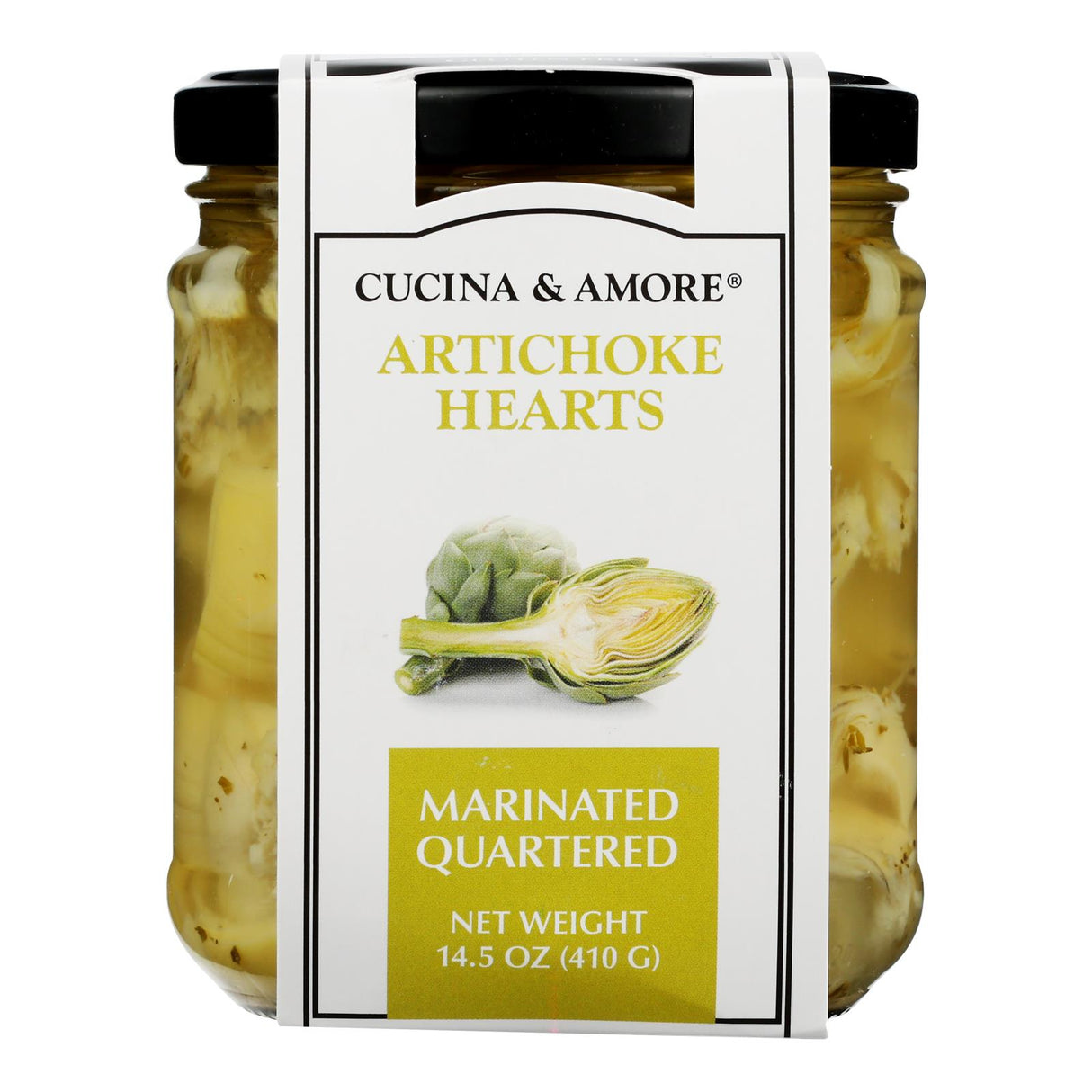 Cucina & Amore Artichoke Quarters in Marinade - 6 x 14.5 oz - Cozy Farm